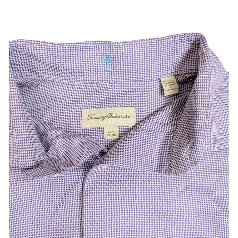 Tommy Bahama Purple Collared Long Sleeve Button Up Men's Size 15.5 34-35 - Picture 3 of 7